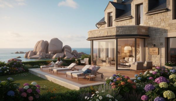 Quel est l'hôtel de charme à Perros-Guirec idéal pour un séjour relaxant ?